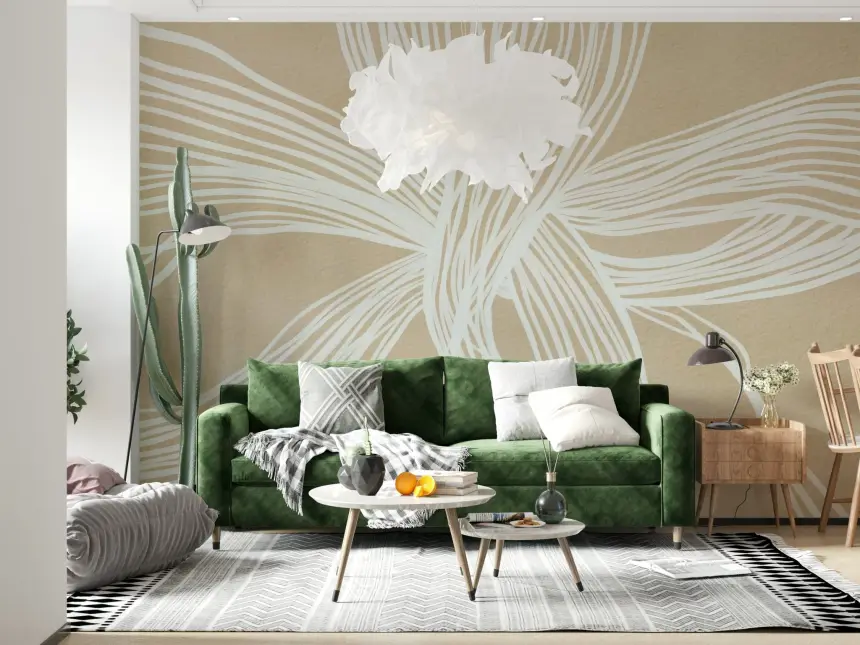 Flowing Lines Wall Mural