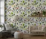 Vibrant Meadow Butterfly Botanical Illustration Wallpaper 6