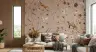 Whimsical Woodland Creatures Botanical Wall Mural 6
