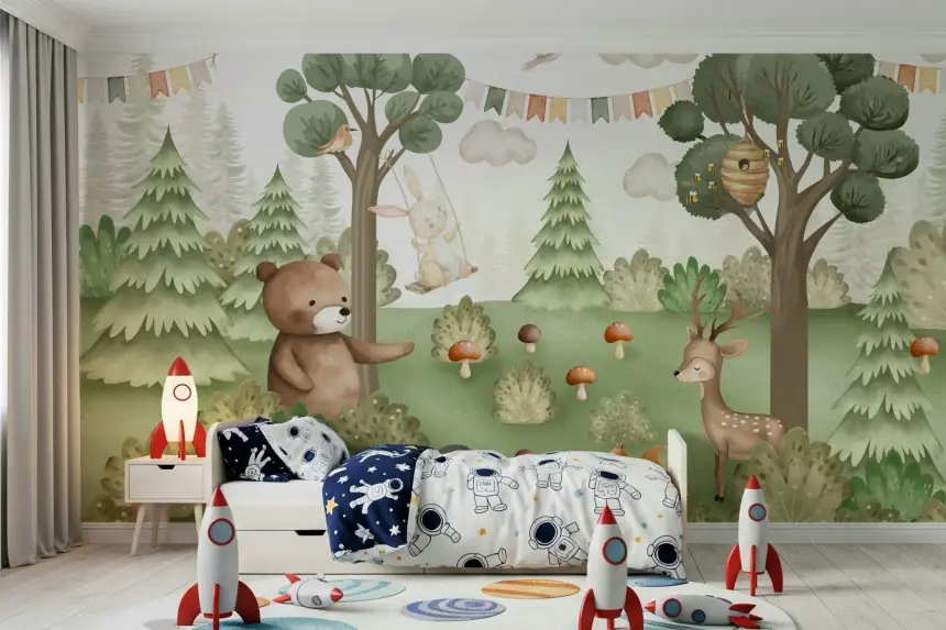 Forest Friends Mural Wall Mural