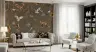 Serene Forest Animals Taupe Gold Botanical Wallpaper 6