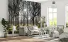 Sunlit Bare Trees Forest Wall Mural 6