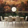 Vibrant Autumn Forest Reflected Lake Mural 6
