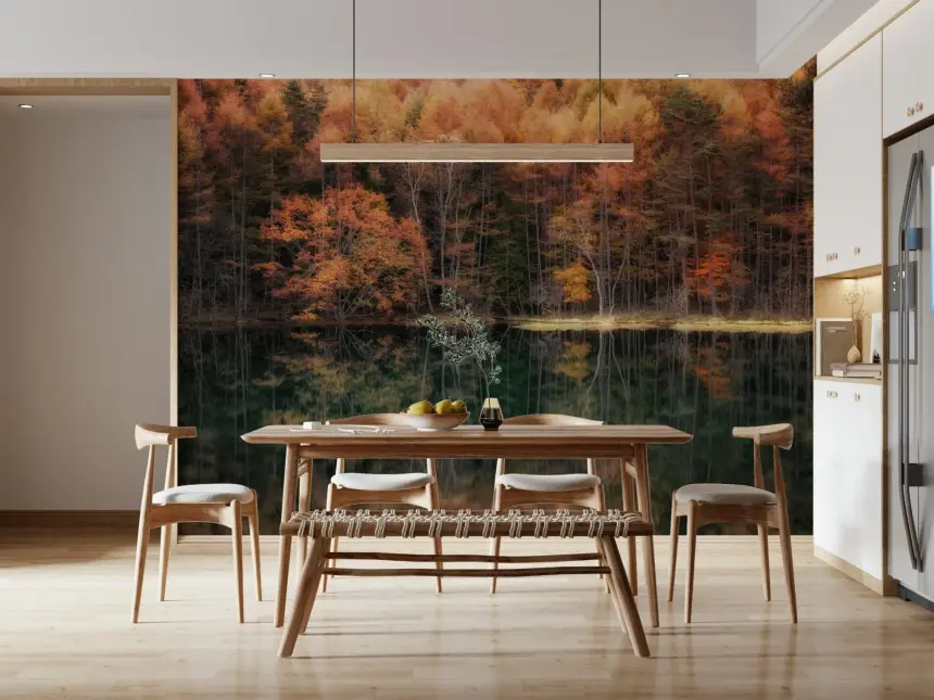 Forest Mirror Wall Mural - 2264464