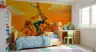 Whimsical Fox on Bicycle Textured Wall Mural 6