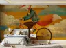 Whimsical Fox on Bicycle Adventure Wall Mural 6