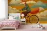 Whimsical Fox on Bicycle Adventure Wall Mural 8