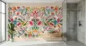 Vibrant Folk Art Floral Botanical Wall Mural 6