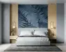 Serene Blue Fern Foliage Wall Mural 8