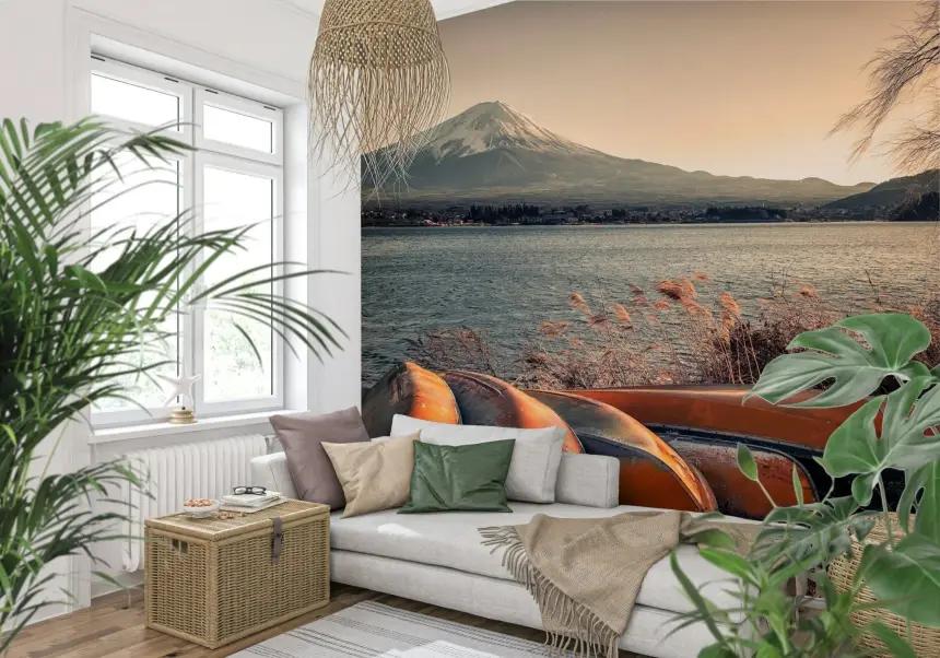 Fuji's Lakeside Calm Wall Mural