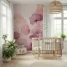 Ethereal Pink and Mauve Floral Watercolour Wall Mural 6
