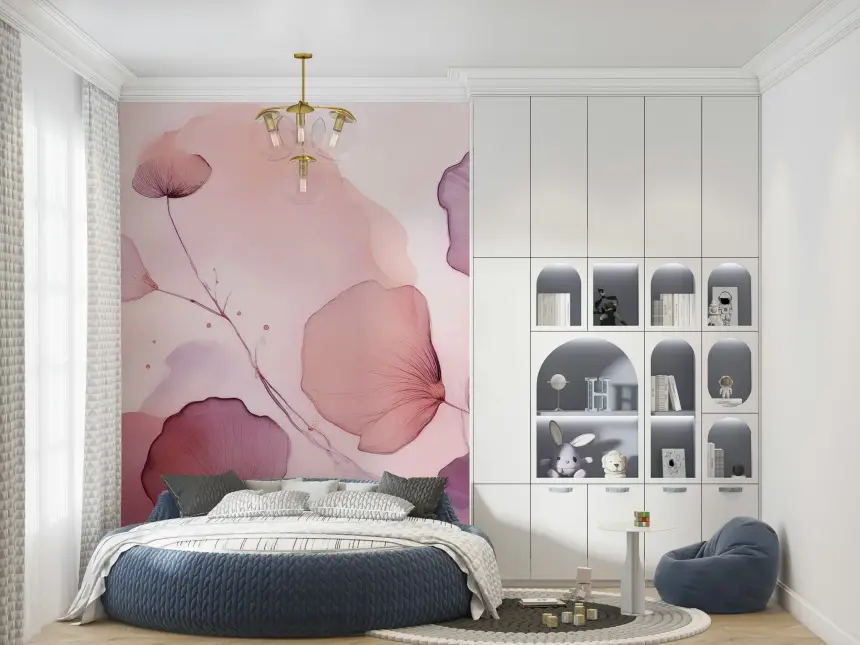 Gentle Petal Whispers Wall Mural