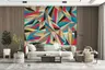 Vibrant Abstract Geometric Pattern Wall Mural 8