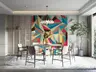Vibrant Abstract Geometric Pattern Wall Mural 6
