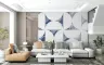Modern Blue Geometric Circle Wall Mural 6