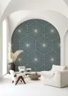 Radiant Starburst Geometric Pattern Wallpaper 6