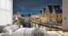 Illuminated European City Night Wall Mural 8