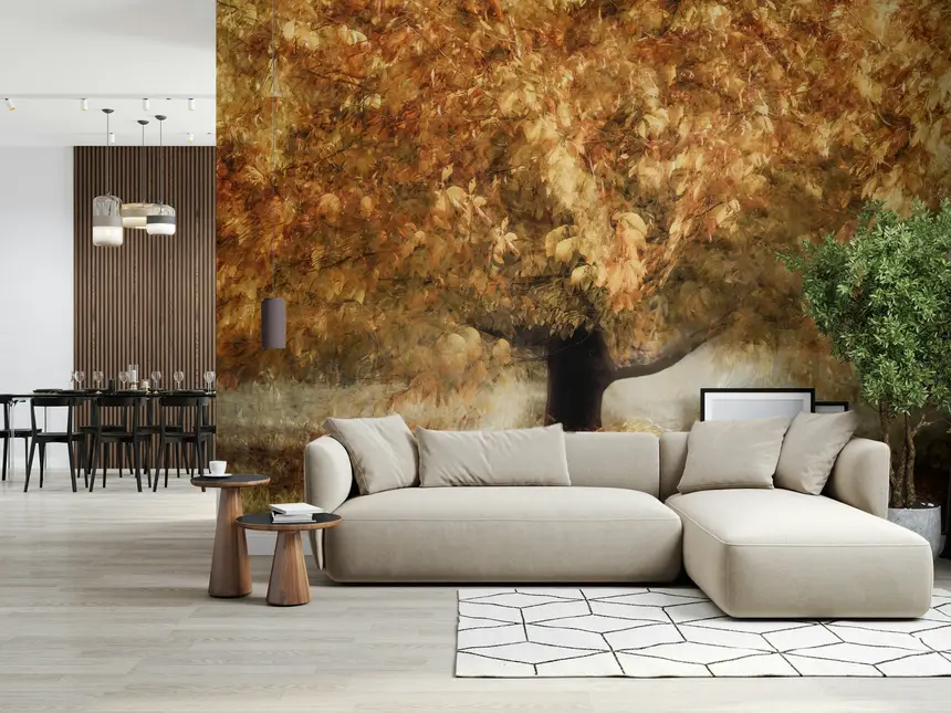 Gilded Leaves Wall Mural -2140317