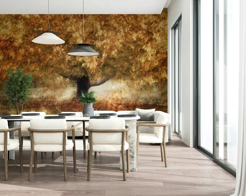 Gilded Leaves Wall Mural -2140317