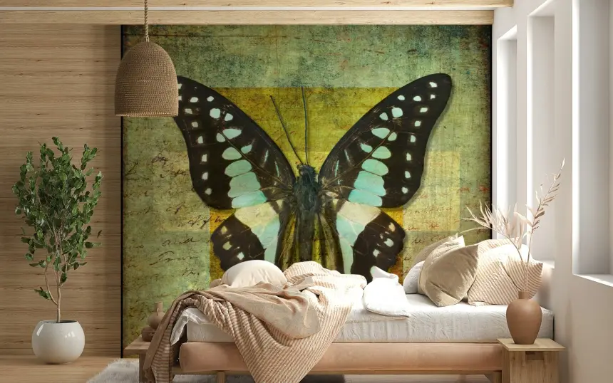 Gilded Butterfly Wall Mural