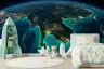 Earth's Night View City Lights Wall Mural 8