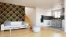 Art Deco Gold & Black Geometric Fan Wall Mural 6