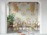 Golden Bloom Repeating Floral Pattern Wallpaper 6