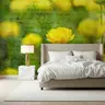 Vintage Yellow Bloom Script Wall Mural 6