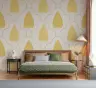 Golden Leaf Trellis Pattern Wallpaper 6