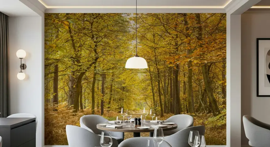 Golden Canopy Trail Wall Mural
