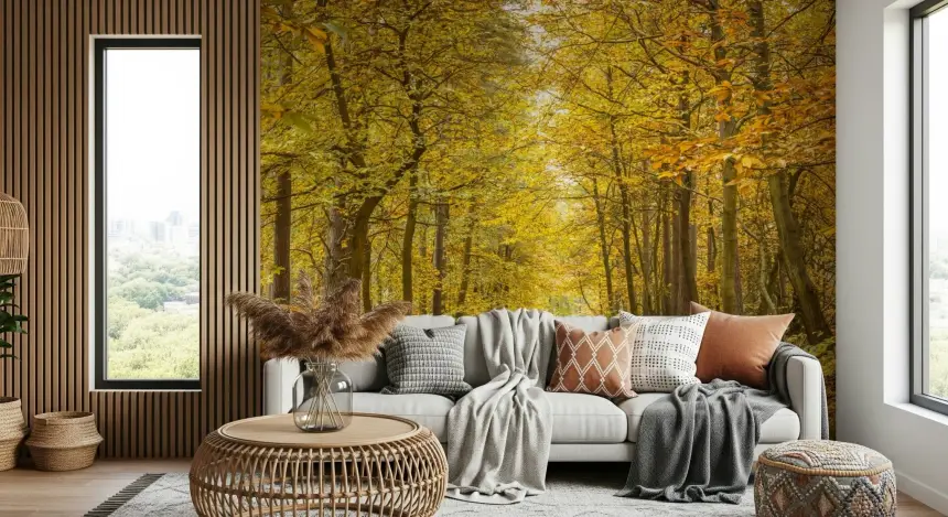 Golden Canopy Trail Wall Mural