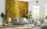 Radiant Yellow Autumn Woodland Path Wallpaper 7