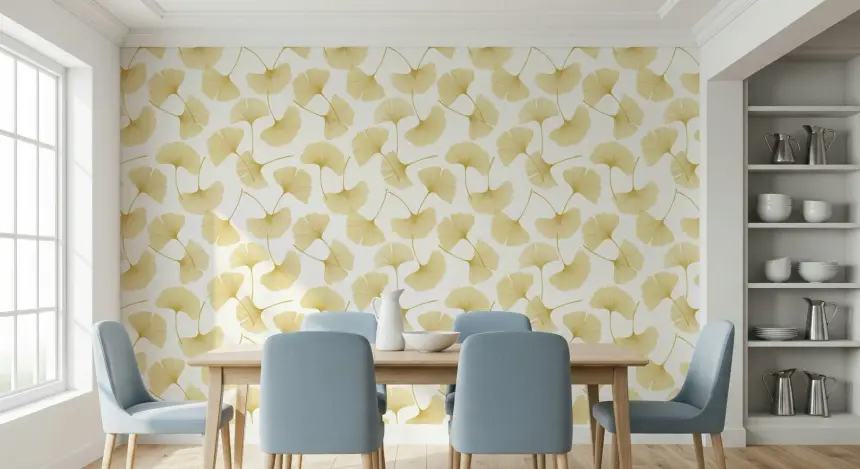 Golden Ginkgo Breeze Wallpaper