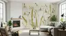 Ethereal Golden Reeds Abstract Wall Mural 7