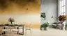 Golden Hour Grassland with Flying Heron Wall Mural 6