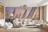 Vibrant Sunset Sailboat Race Ocean Wall Mural 8