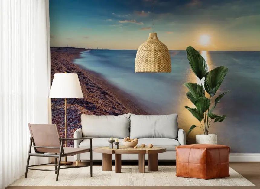 Golden Hour Shores Wall Mural