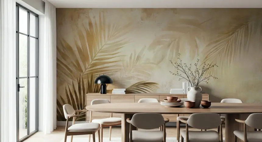 Golden Palms Wall Mural - 3092663