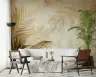 Textured Golden Palm Leaf Wall Mural 6