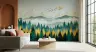 Golden Peaks Forest Landscape Wall Mural 6