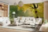Lush Golden Autumn Forest Landscape Wall Mural 7