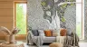 Elegant Women with Golden Floral Art Wall Mural 8