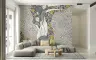 Elegant Women with Golden Floral Art Wall Mural 6
