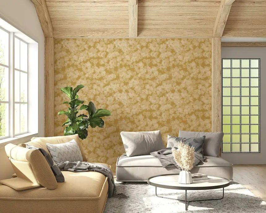 Golden Soft Blossom Wallpaper