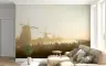 Golden Hour Windmill Landscape Wall Mural 8