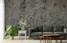 Deep Charcoal Rough Stone Texture Wallpaper 8