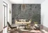 Deep Charcoal Rough Stone Texture Wallpaper 6