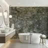 Craggy Grey Green Lichen Rock Wall Mural 7