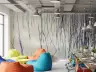 Indigo Reeds Reflection Wall Mural 6
