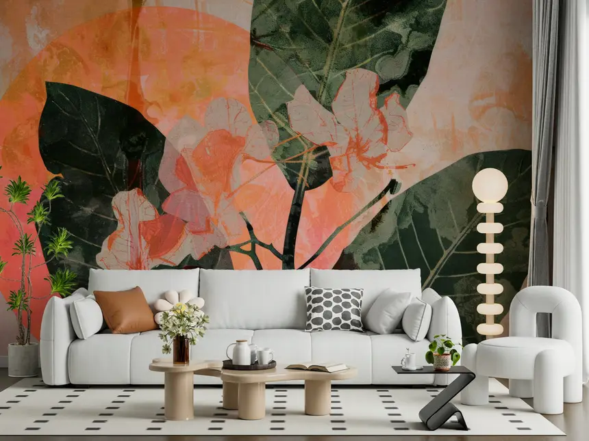 Whispers of Green & Bloom Wall Mural -2714204